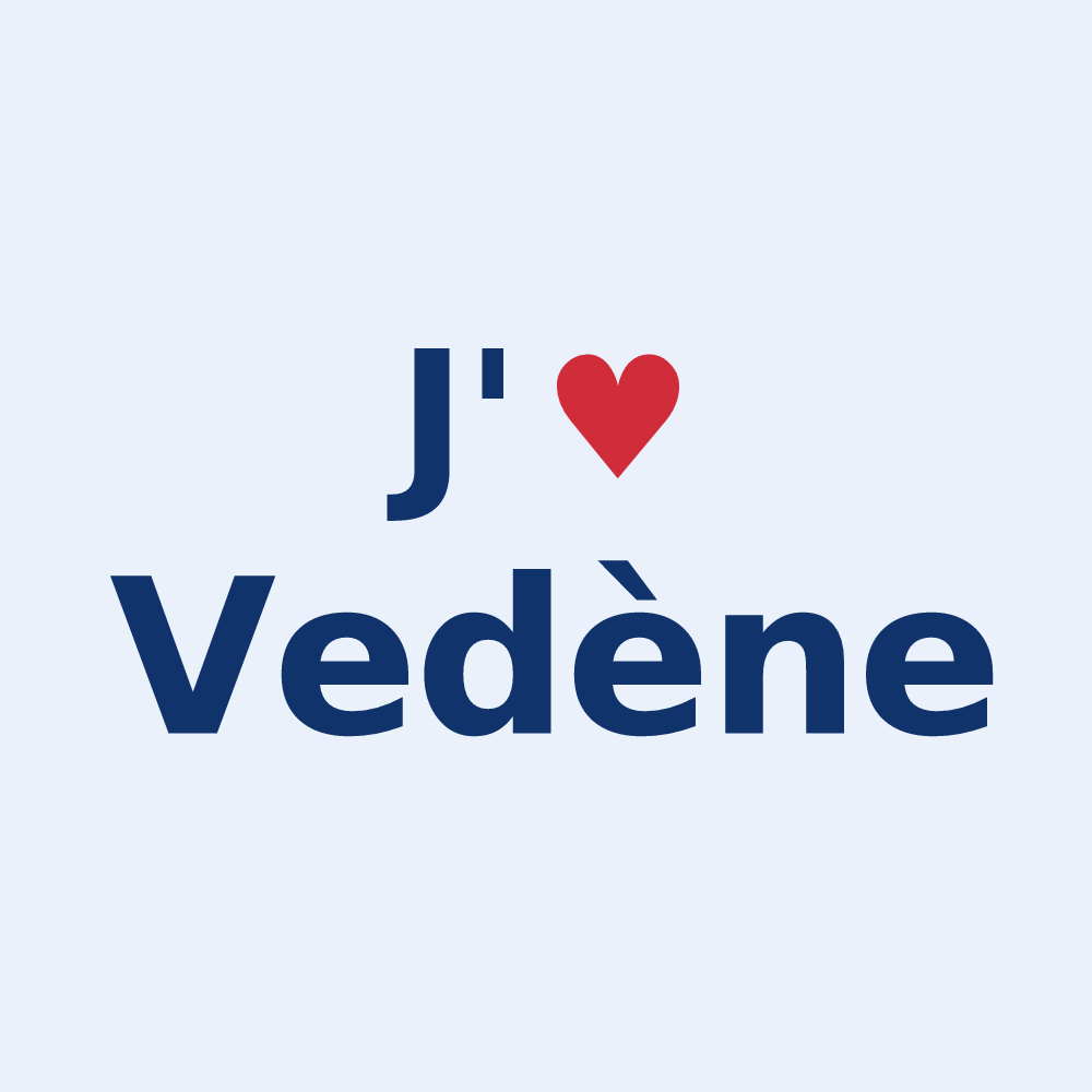 Sticker personnalisé Vedène — design J'aime Vedène