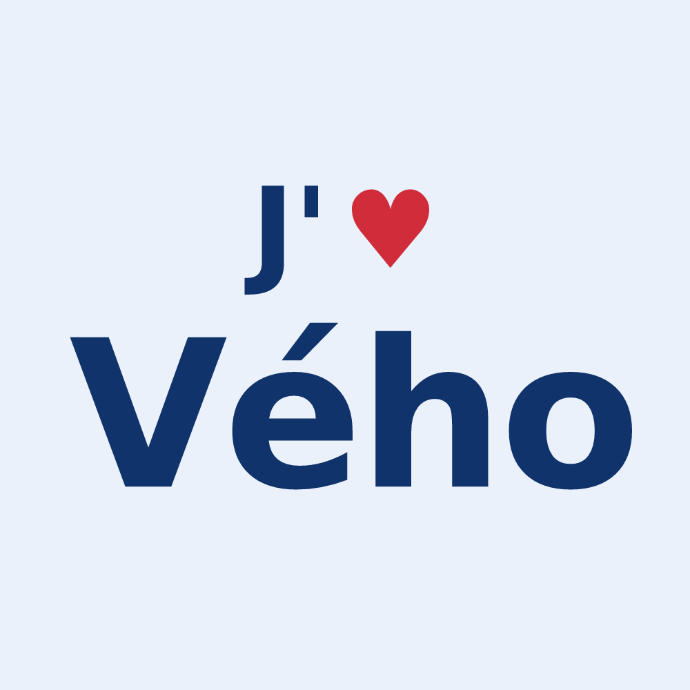 Sticker personnalisé Vého — design J'aime Vého