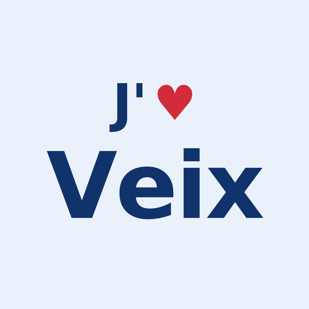 Sticker personnalisé Veix — design J'aime Veix