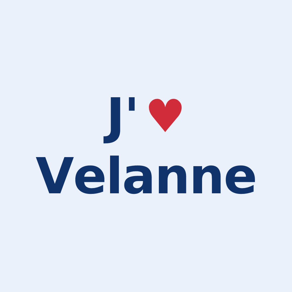 Sticker personnalisé Velanne — design J'aime Velanne