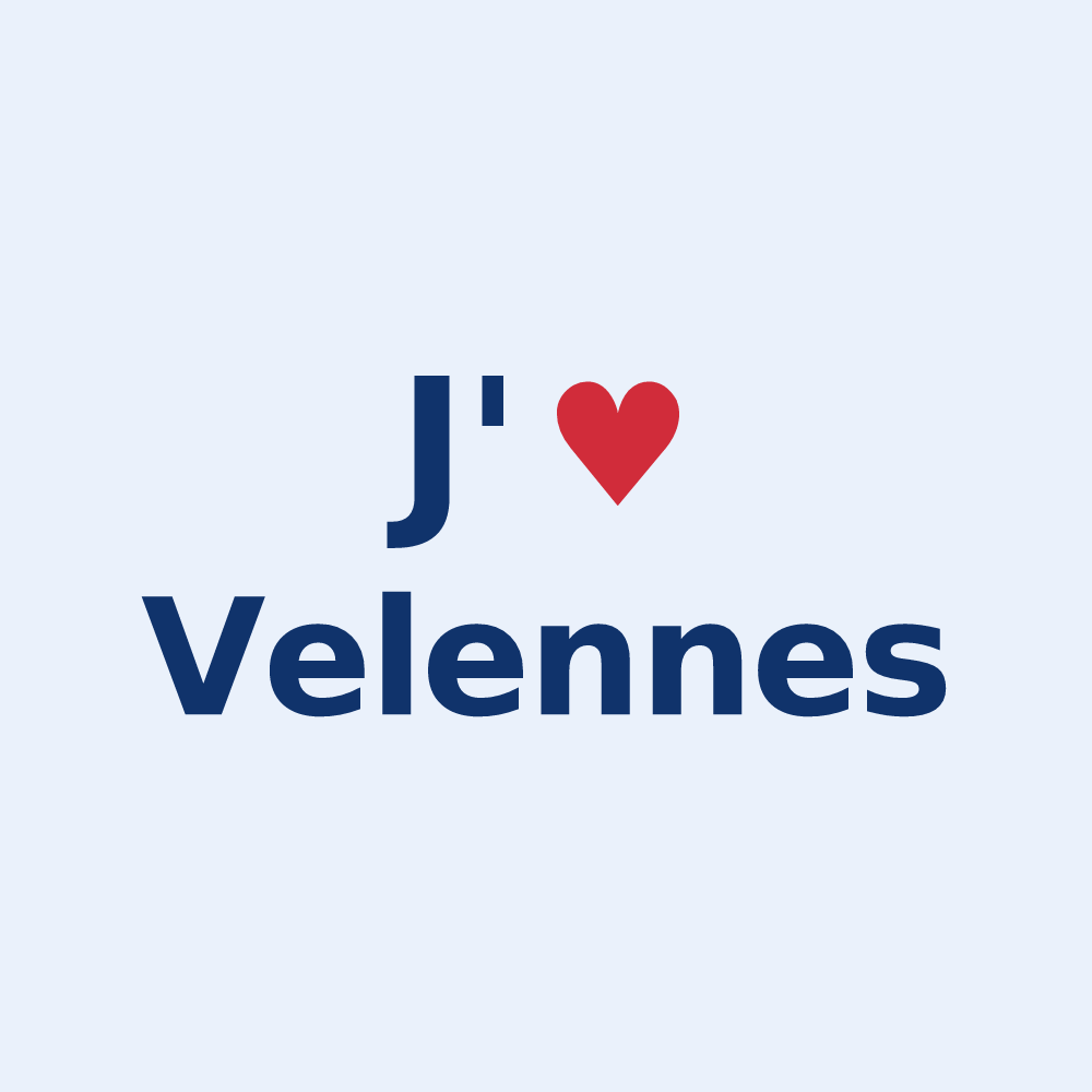 Sticker personnalisé Velennes — design J'aime Velennes