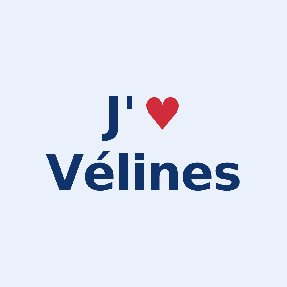 Sticker personnalisé Vélines — design J'aime Vélines