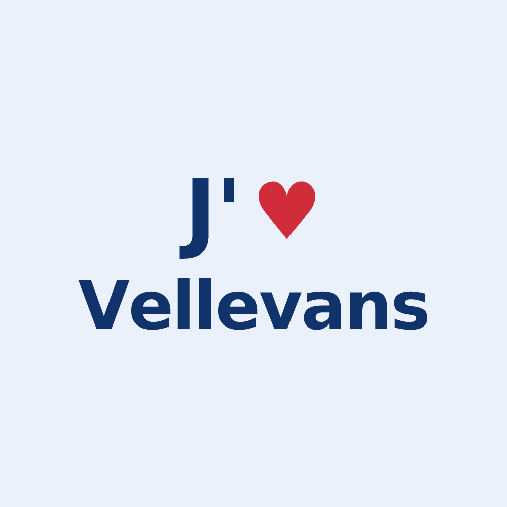Sticker personnalisé Vellevans — design J'aime Vellevans