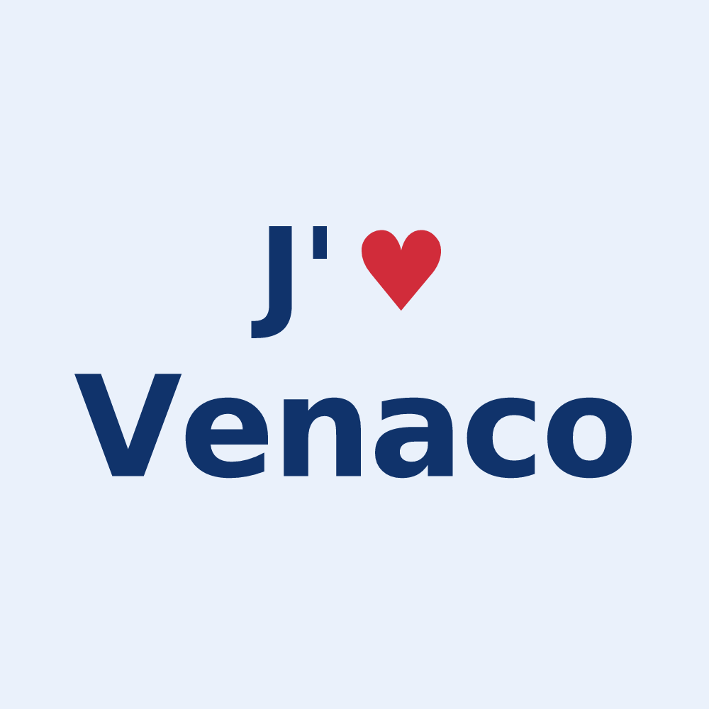 Sticker personnalisé Venaco — design J'aime Venaco