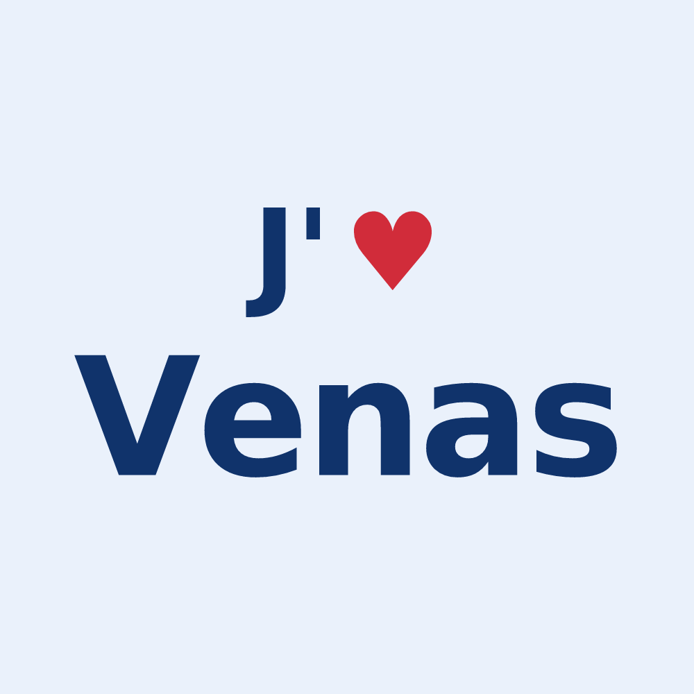 Sticker personnalisé Venas — design J'aime Venas