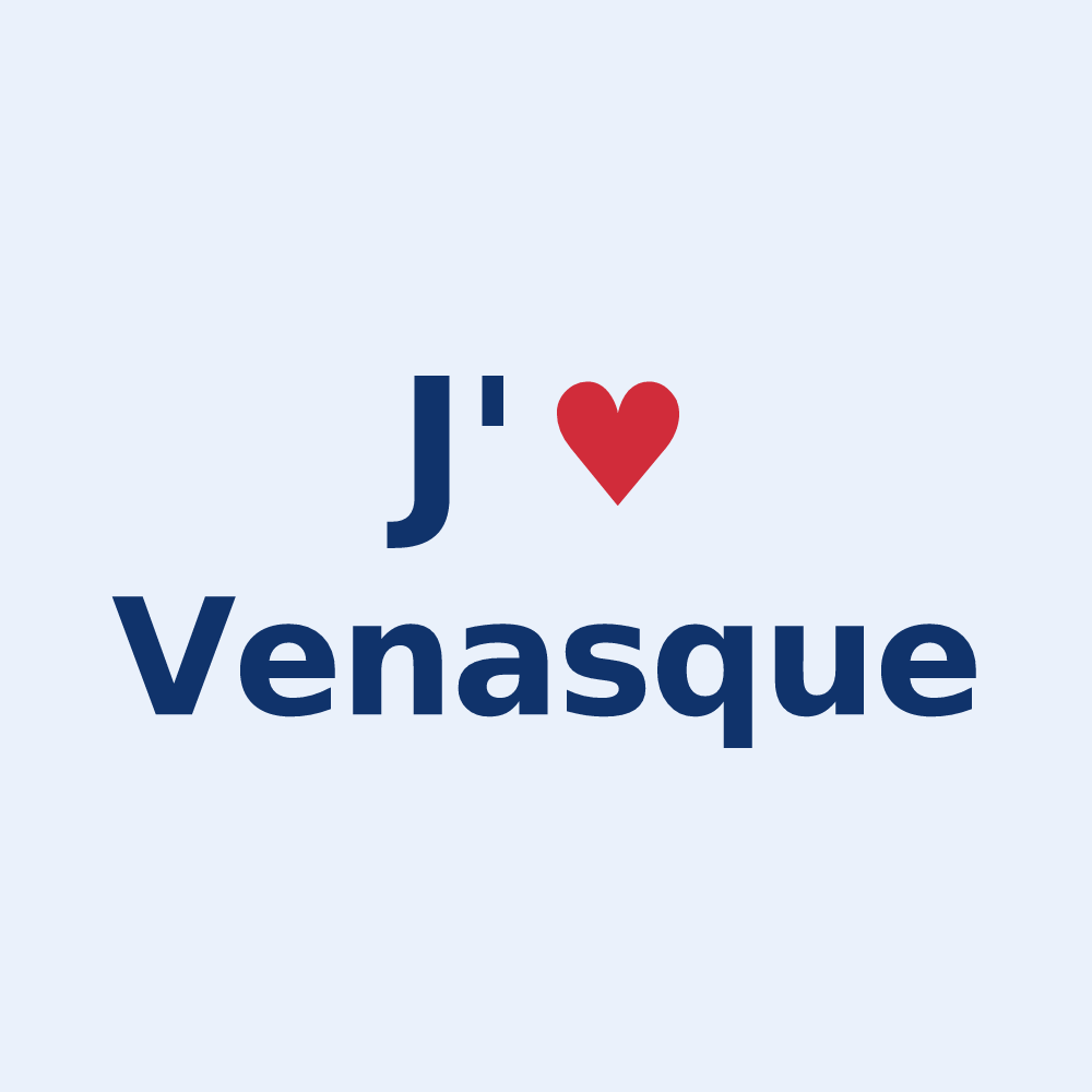Sticker personnalisé Venasque — design J'aime Venasque