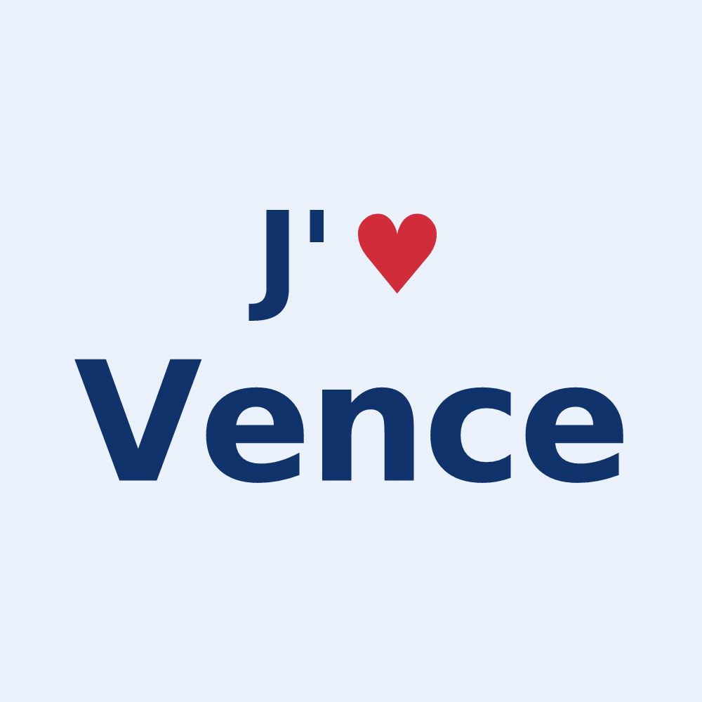 Sticker personnalisé Vence — design J'aime Vence