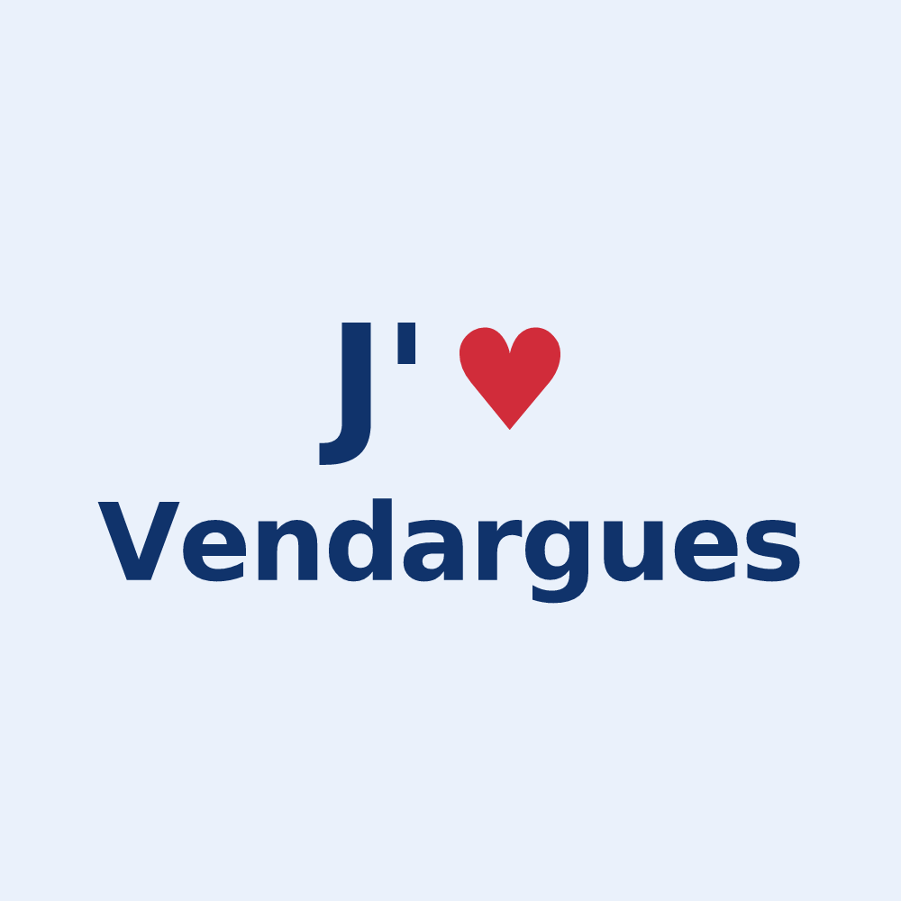 Sticker personnalisé Vendargues — design J'aime Vendargues