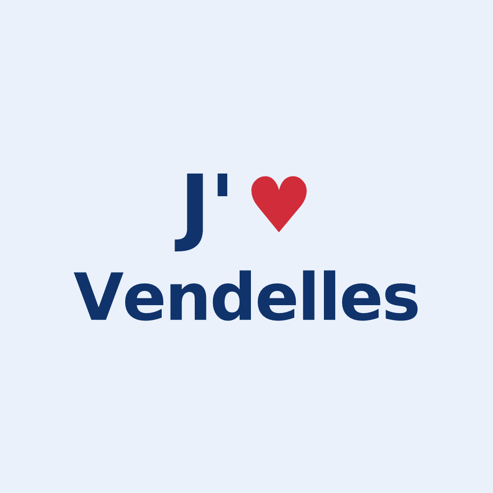 Sticker personnalisé Vendelles — design J'aime Vendelles