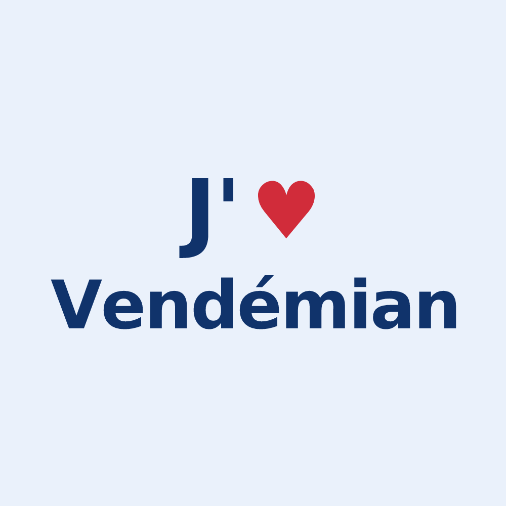 Sticker personnalisé Vendémian — design J'aime Vendémian