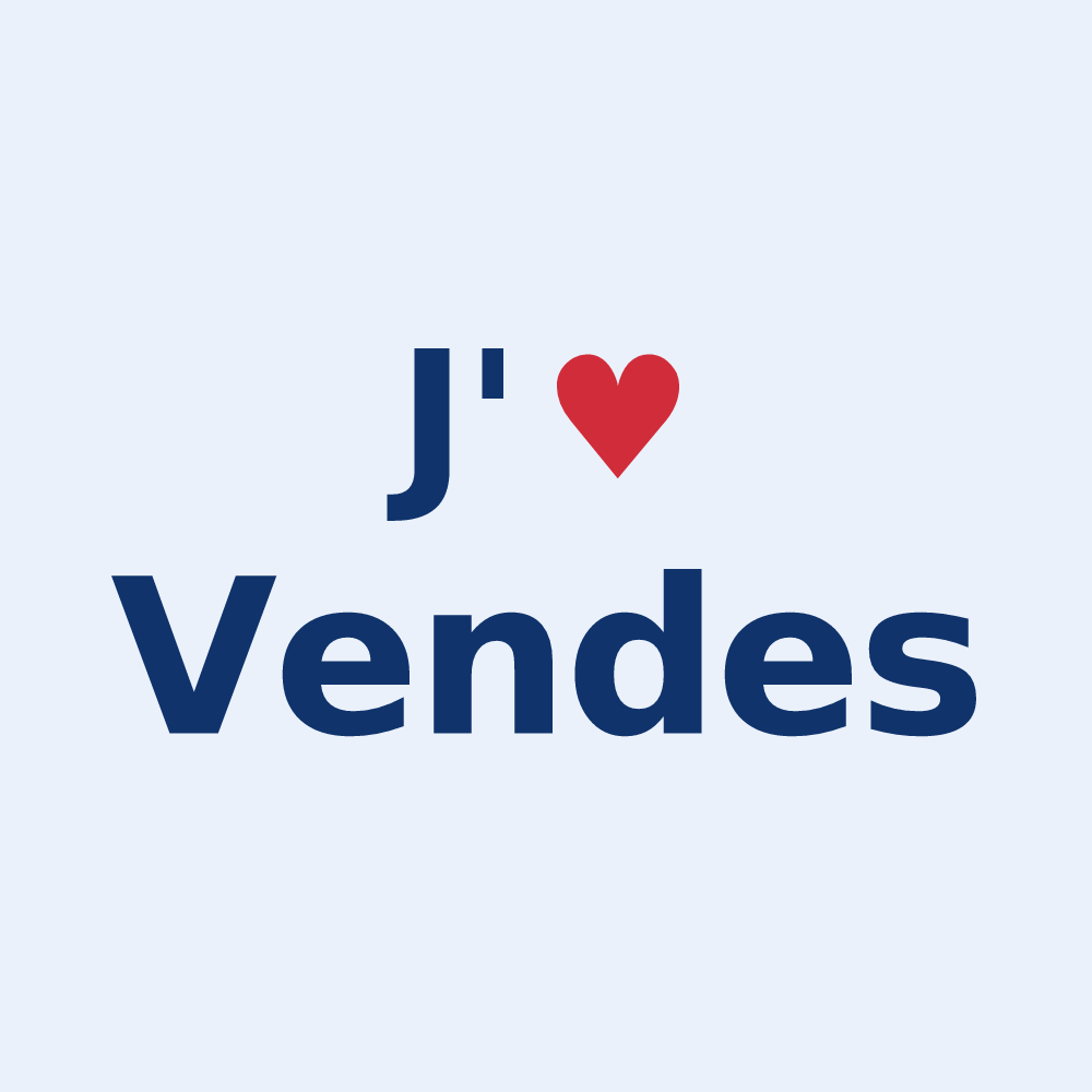 Sticker personnalisé Vendes — design J'aime Vendes