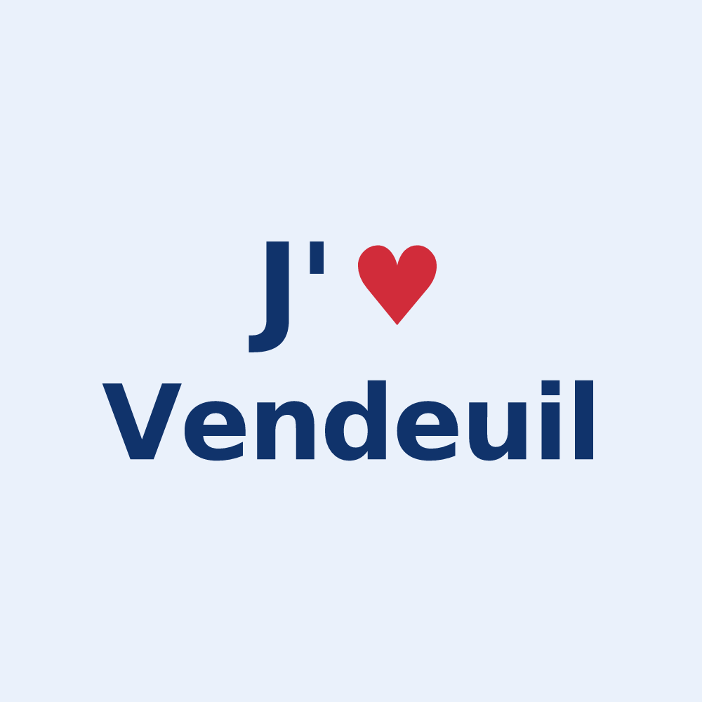 Sticker personnalisé Vendeuil — design J'aime Vendeuil