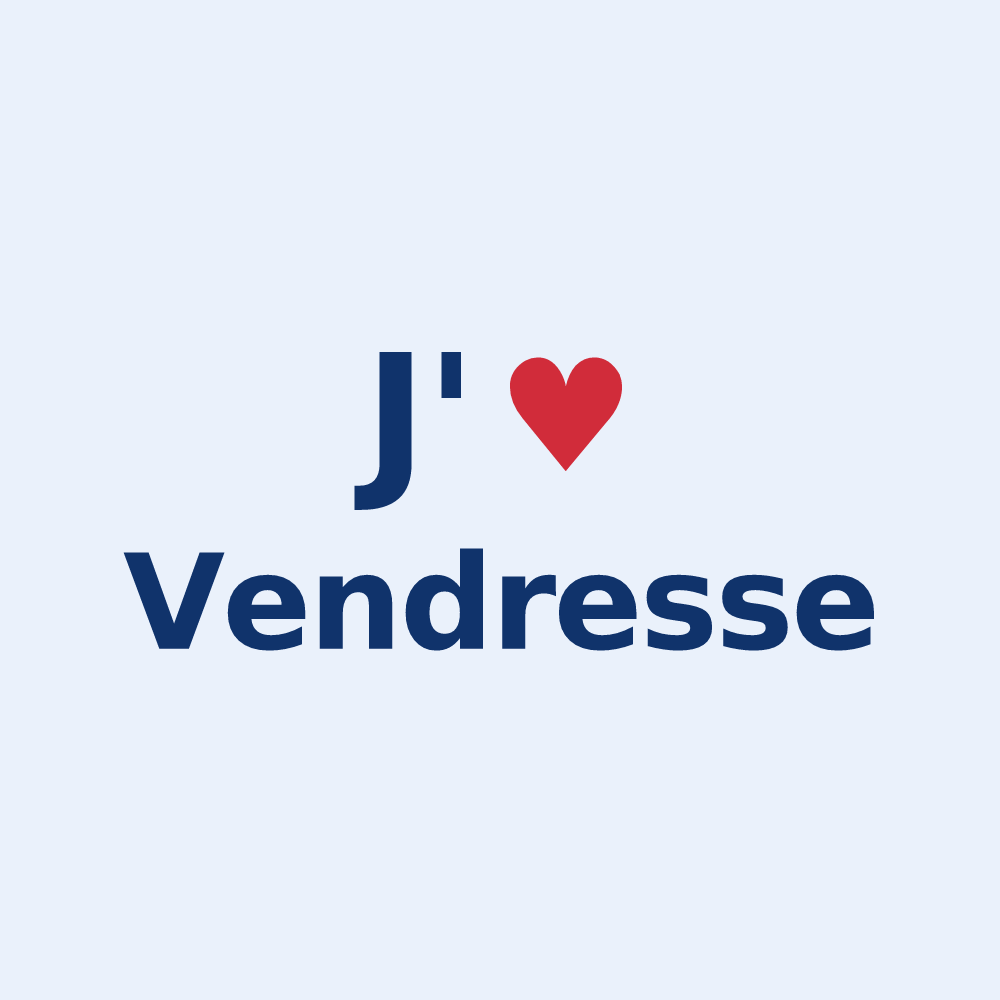 Sticker personnalisé Vendresse — design J'aime Vendresse