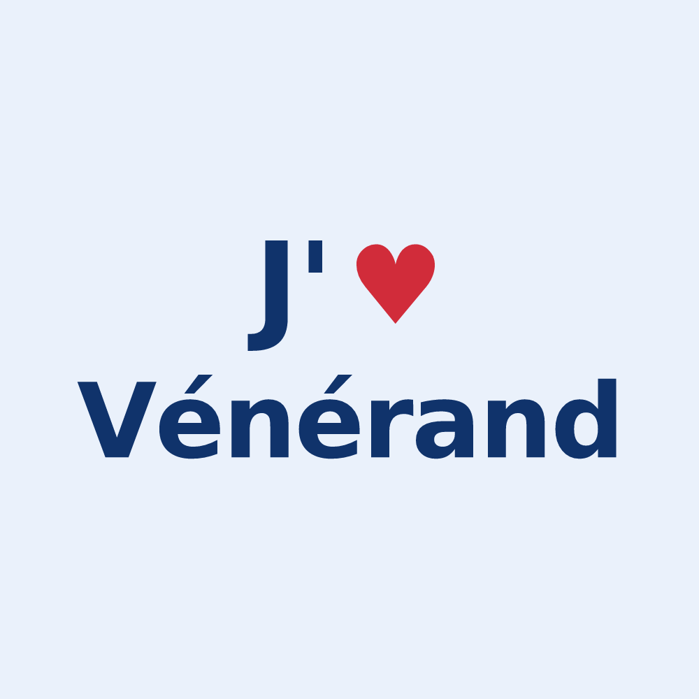 Sticker personnalisé Vénérand — design J'aime Vénérand