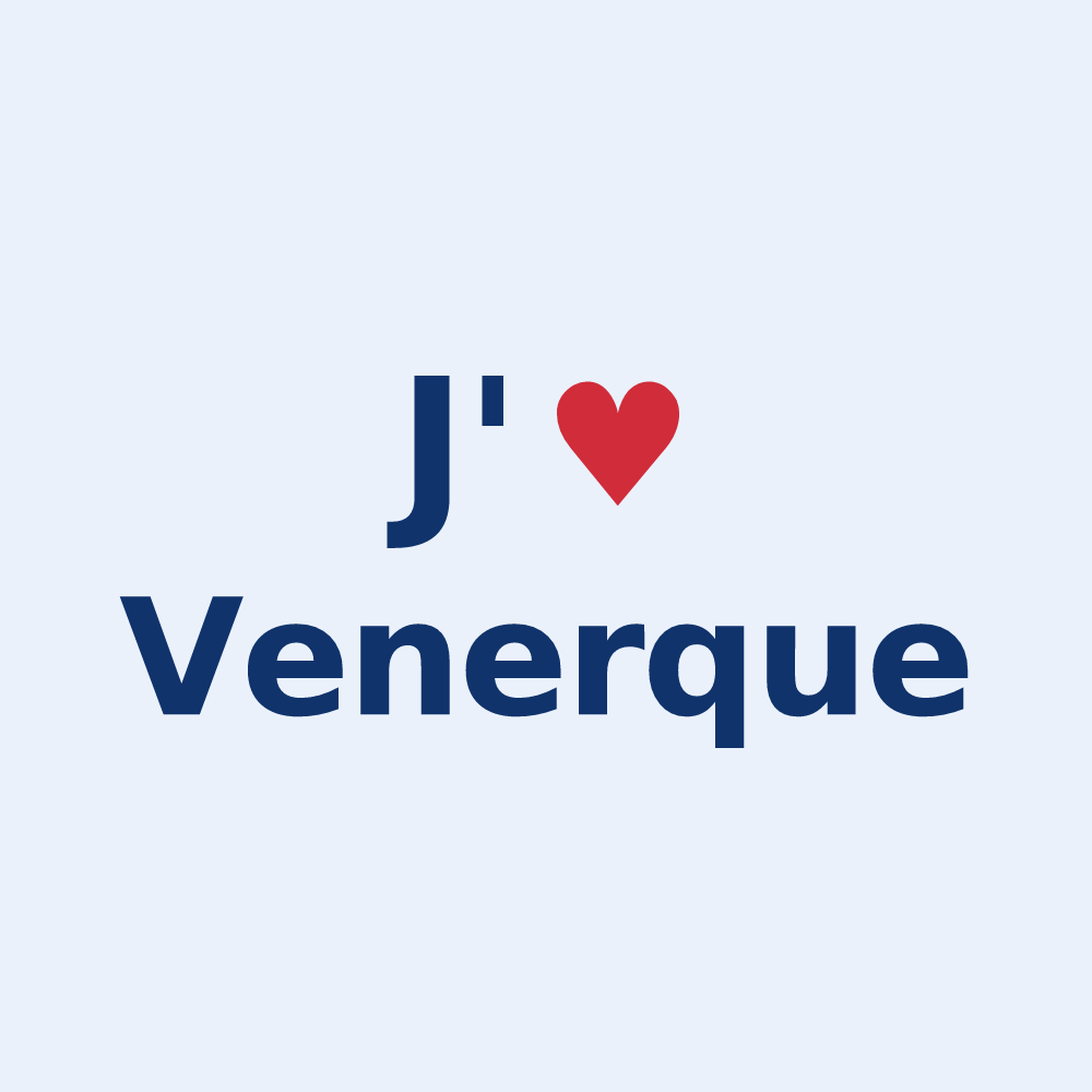 Sticker personnalisé Venerque — design J'aime Venerque