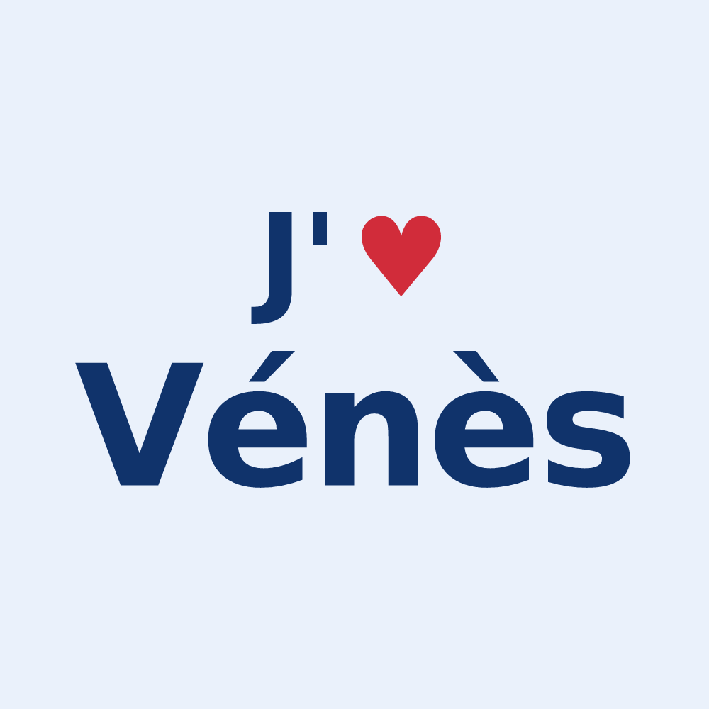 Sticker personnalisé Vénès — design J'aime Vénès