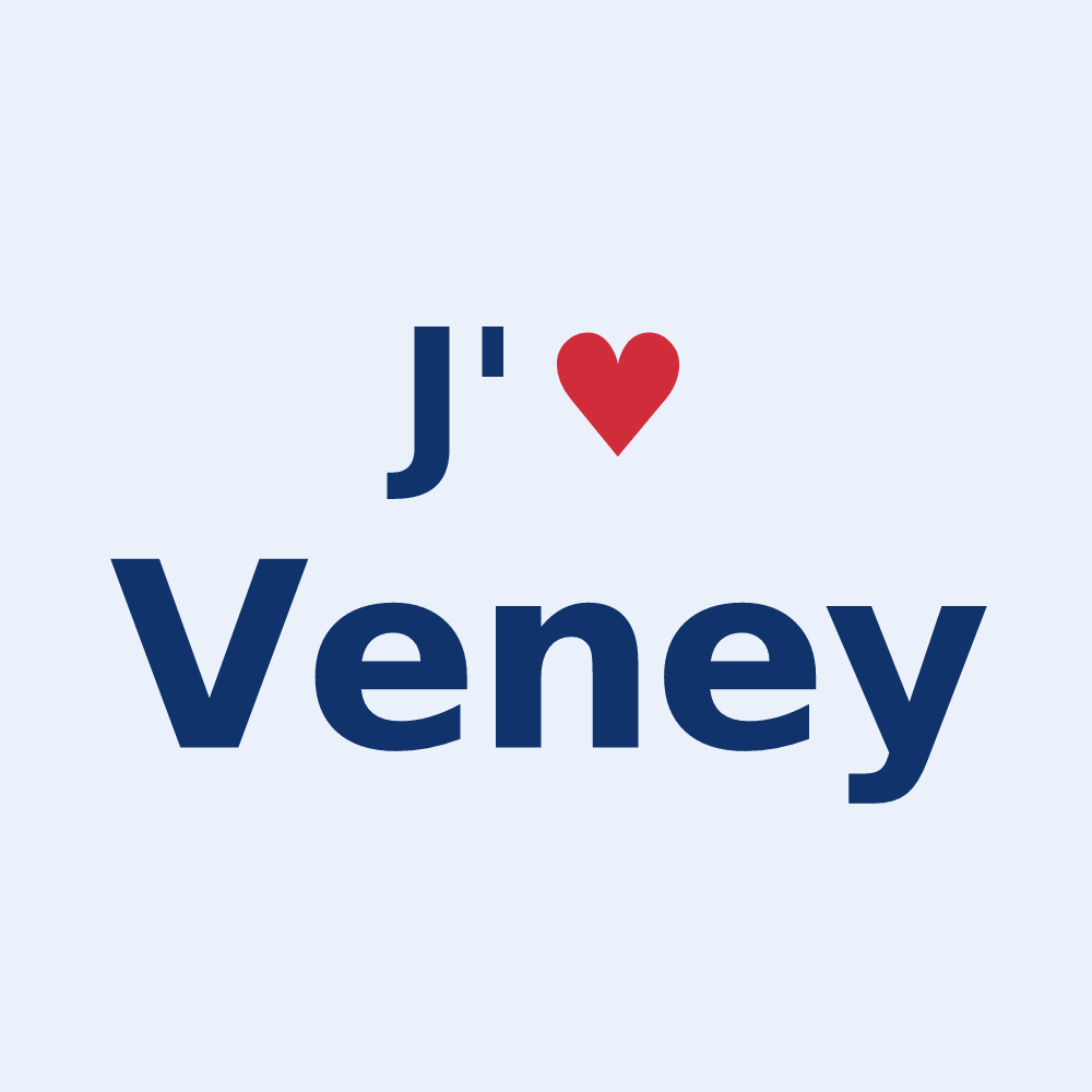 Sticker personnalisé Veney — design J'aime Veney