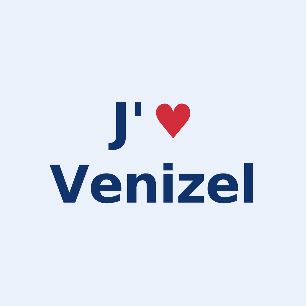 Sticker personnalisé Venizel — design J'aime Venizel