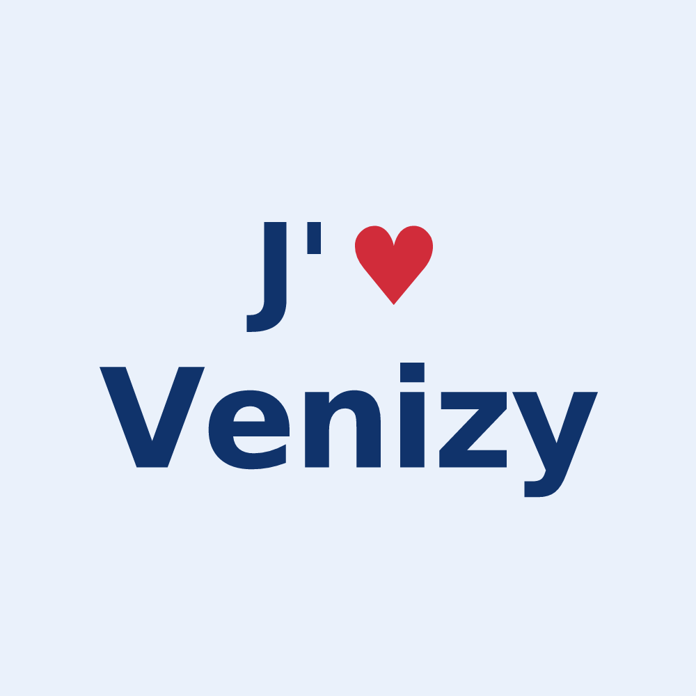 Sticker personnalisé Venizy — design J'aime Venizy