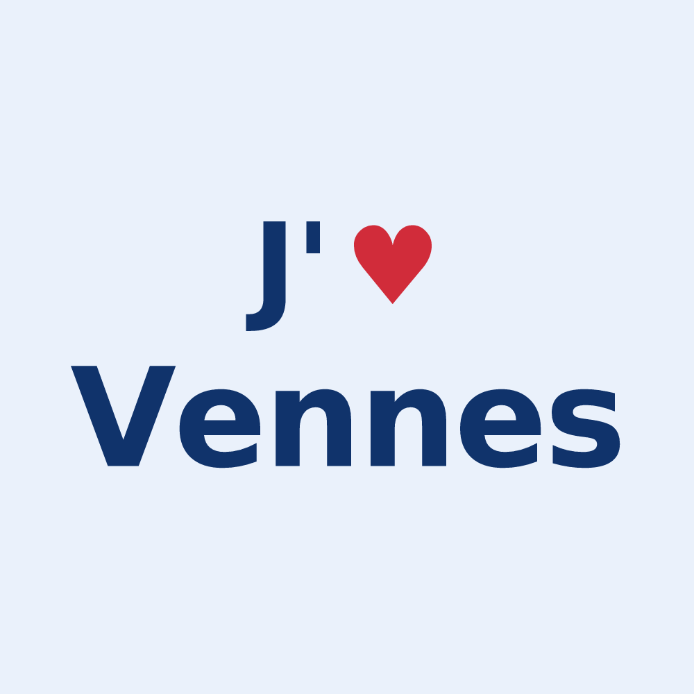 Sticker personnalisé Vennes — design J'aime Vennes