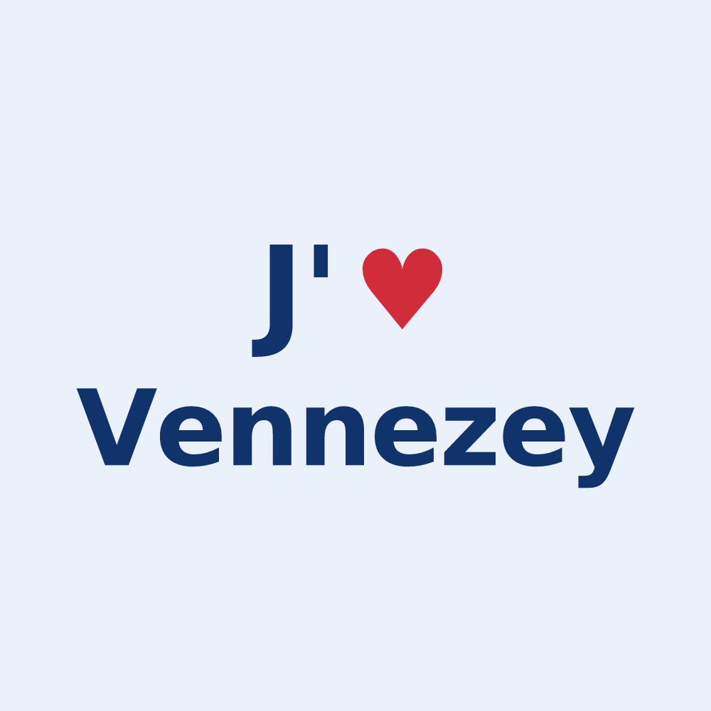 Sticker personnalisé Vennezey — design J'aime Vennezey