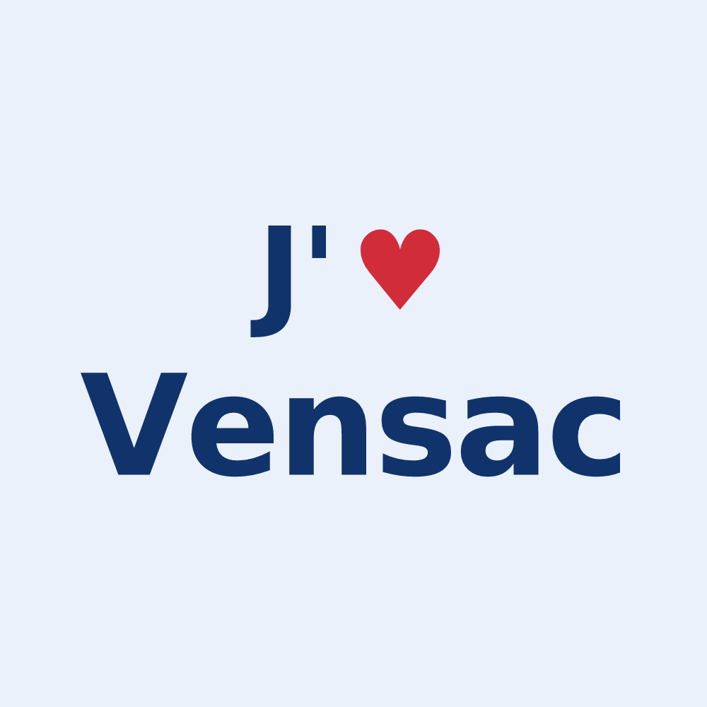 Sticker personnalisé Vensac — design J'aime Vensac