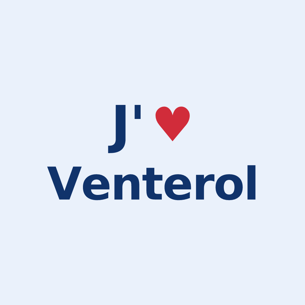 Sticker personnalisé Venterol — design J'aime Venterol