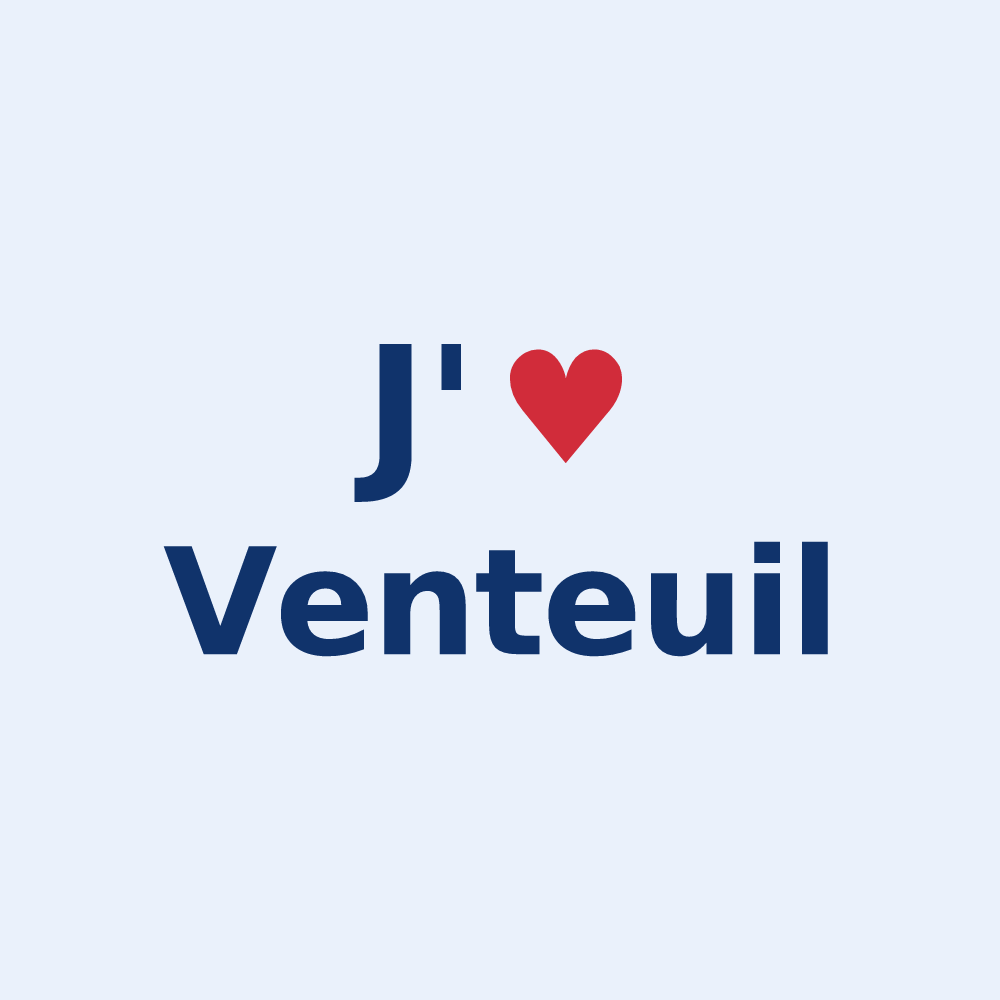 Sticker personnalisé Venteuil — design J'aime Venteuil