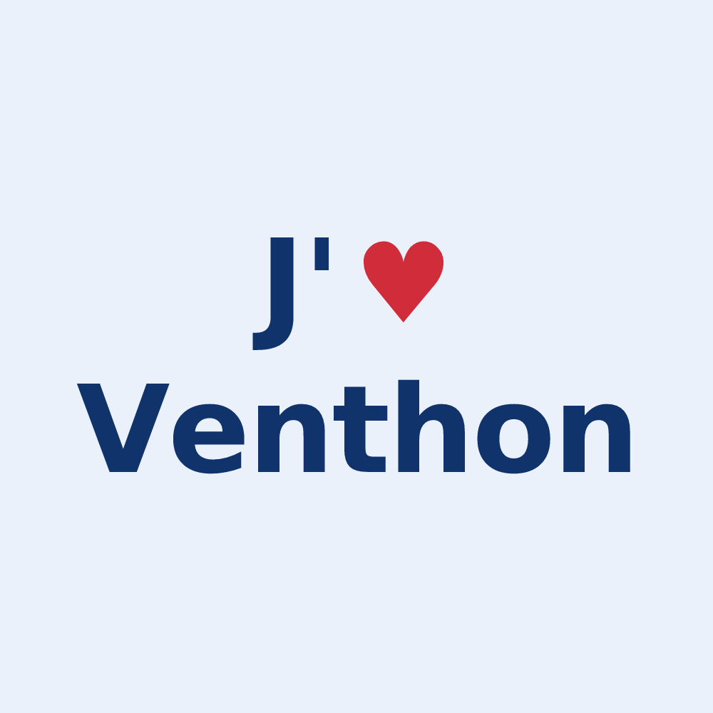 Sticker personnalisé Venthon — design J'aime Venthon