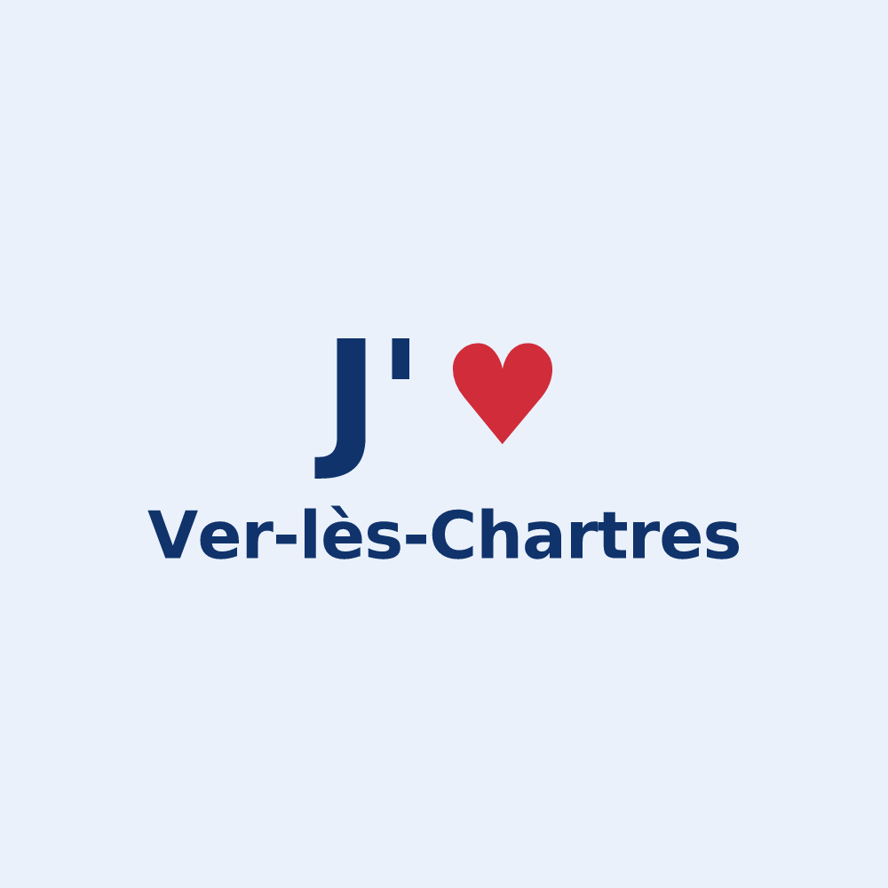 Sticker personnalisé Ver-lès-Chartres — design J'aime Ver-lès-Chartres
