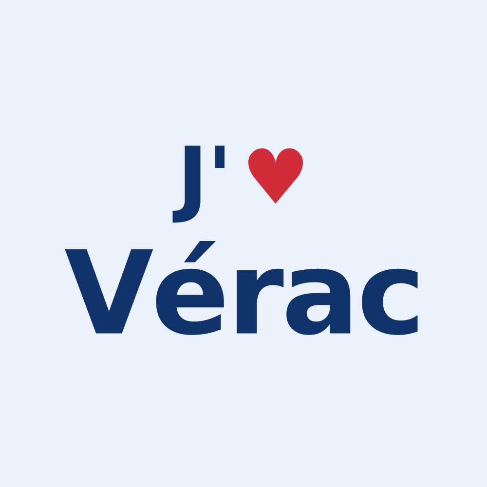 Sticker personnalisé Vérac — design J'aime Vérac