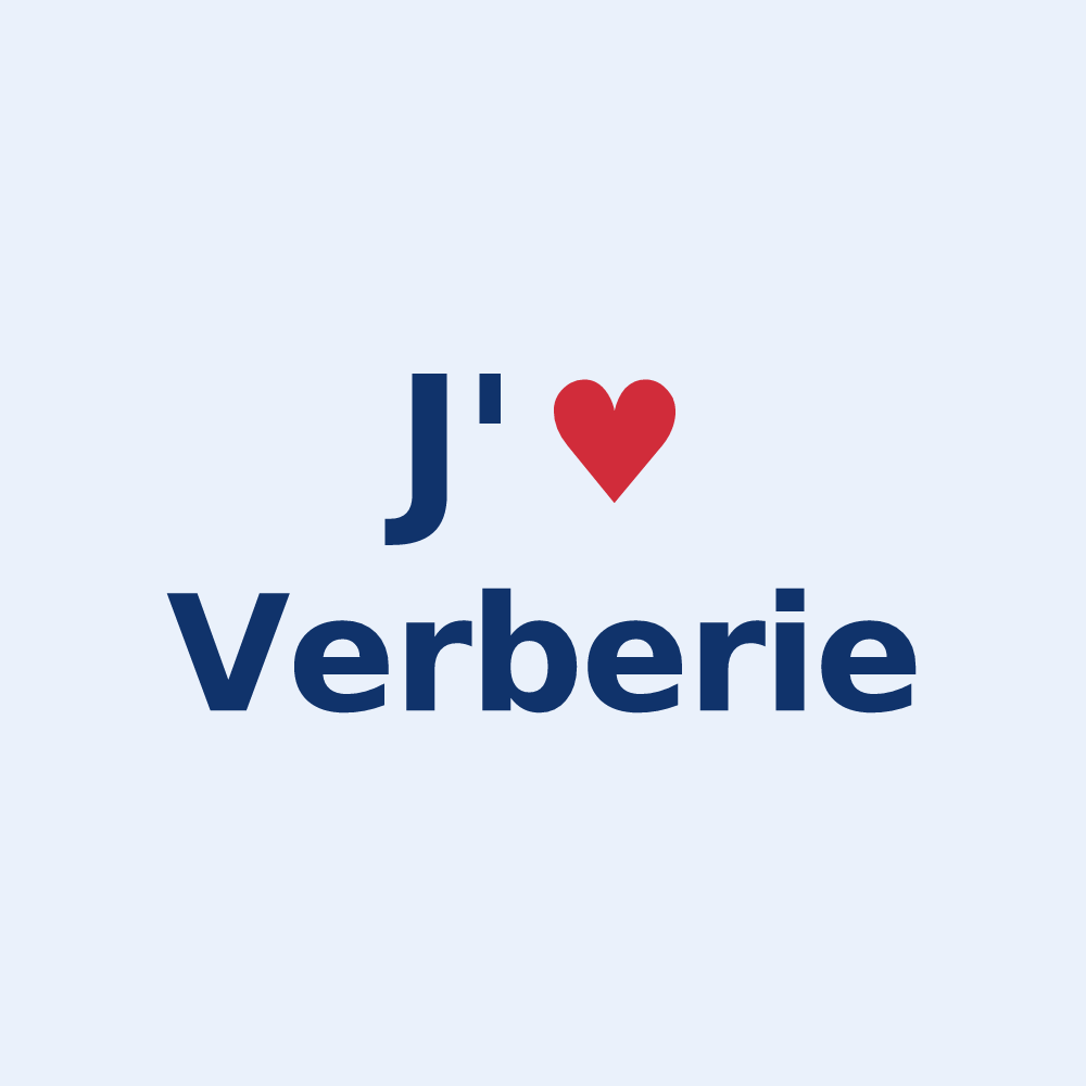Sticker personnalisé Verberie — design J'aime Verberie