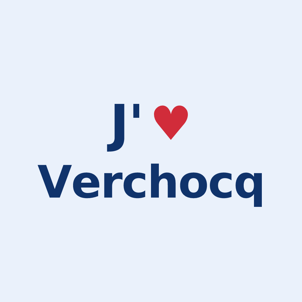 Sticker personnalisé Verchocq — design J'aime Verchocq