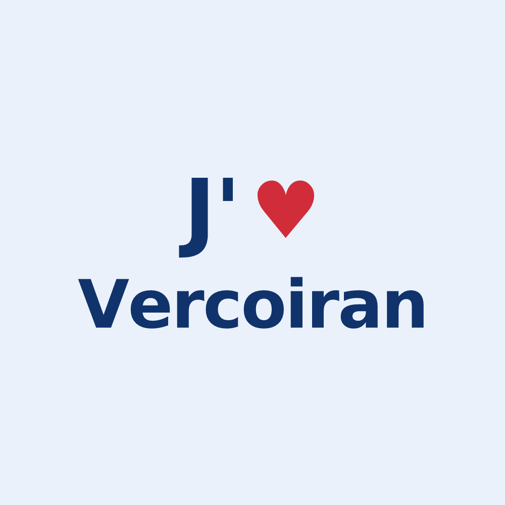Sticker personnalisé Vercoiran — design J'aime Vercoiran