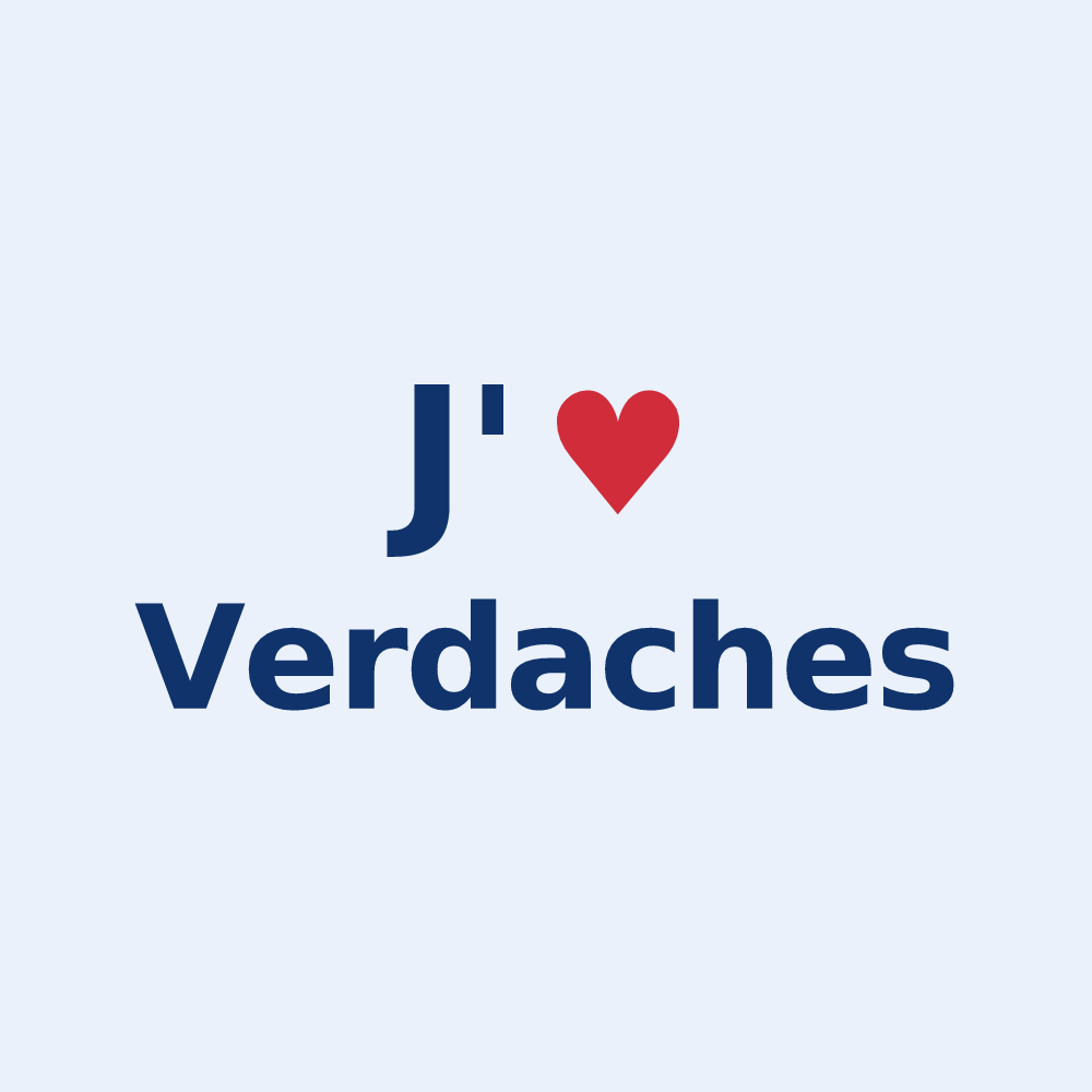 Sticker personnalisé Verdaches — design J'aime Verdaches