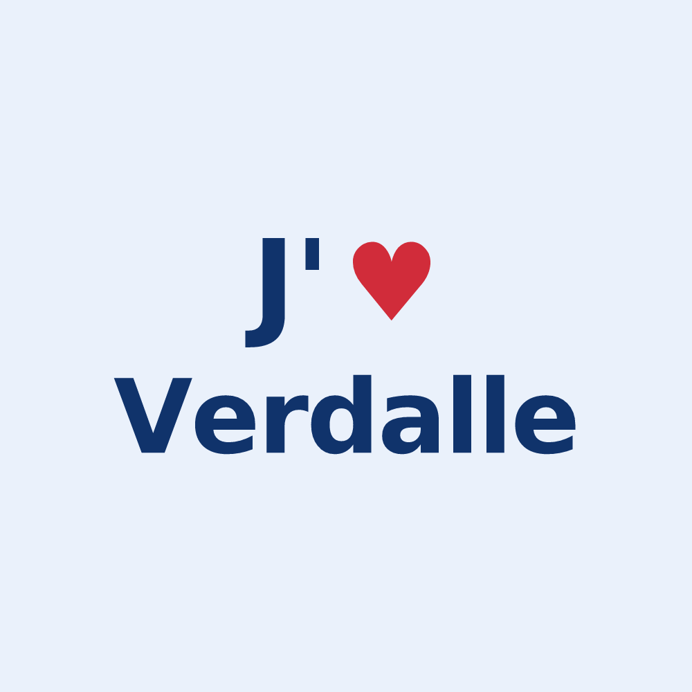 Sticker personnalisé Verdalle — design J'aime Verdalle