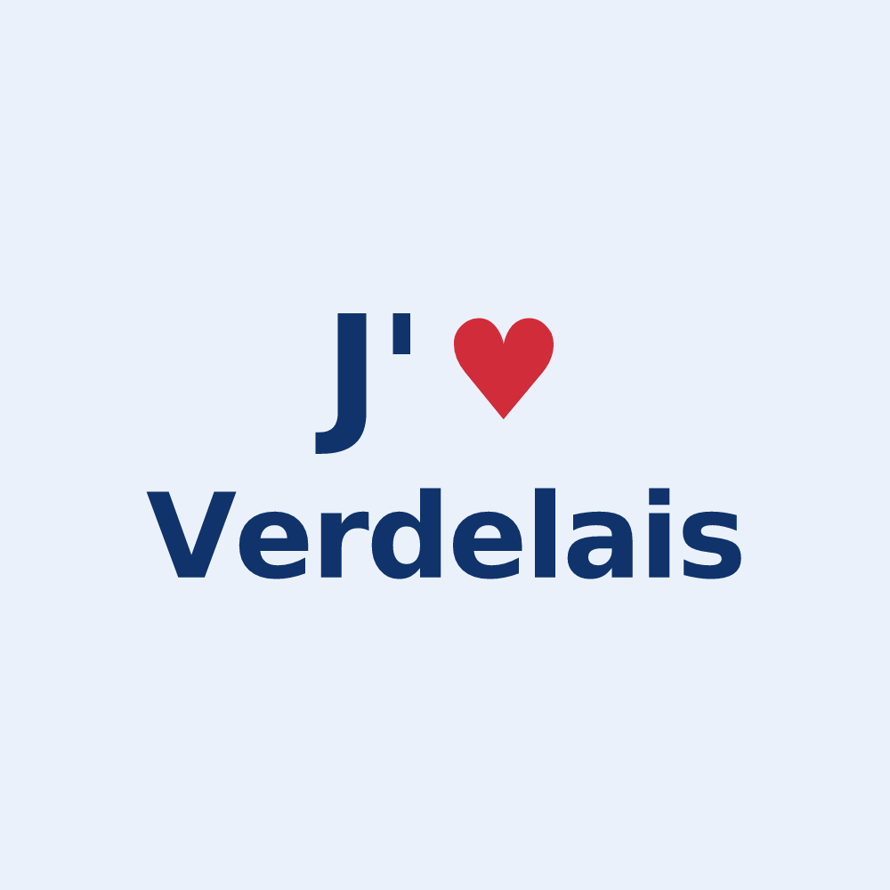 Sticker personnalisé Verdelais — design « J'aime Verdelais » imprimé sur le sticker