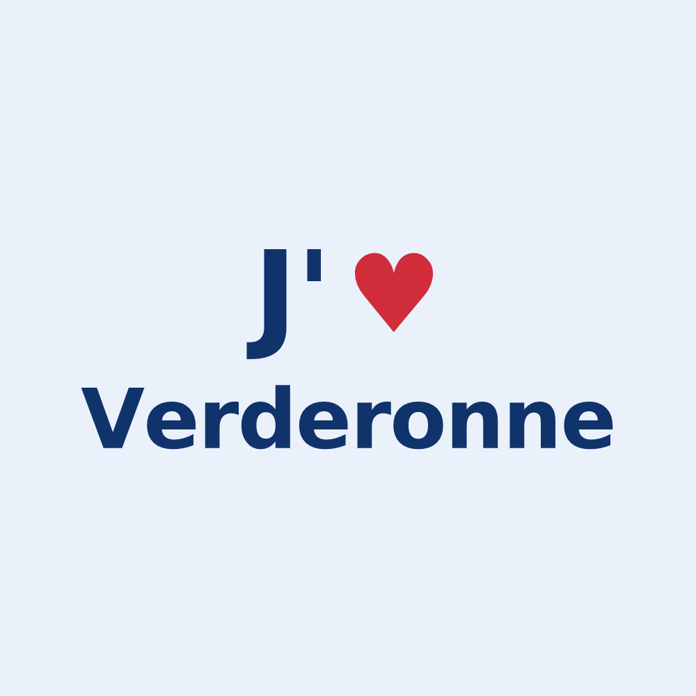 Sticker personnalisé Verderonne — design « J'aime Verderonne » imprimé sur le sticker
