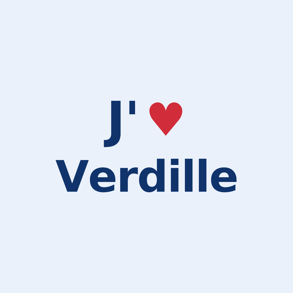 Sticker personnalisé Verdille — design J'aime Verdille