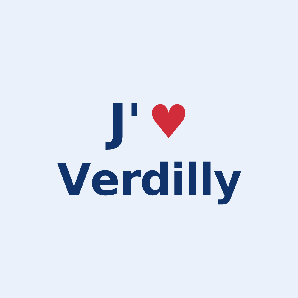 Sticker personnalisé Verdilly — design J'aime Verdilly