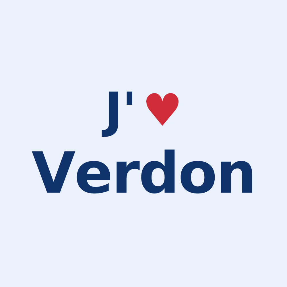 Sticker personnalisé Verdon — design J'aime Verdon