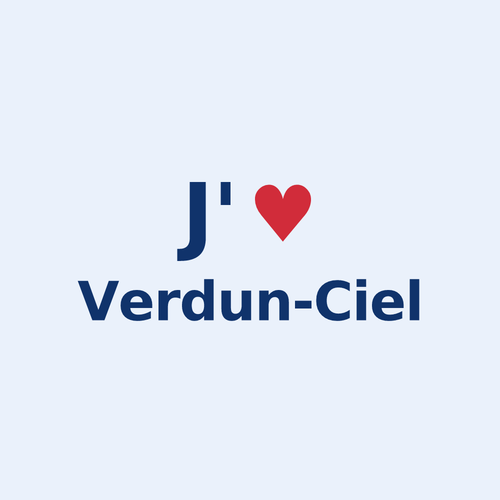Sticker personnalisé Verdun-Ciel — design J'aime Verdun-Ciel