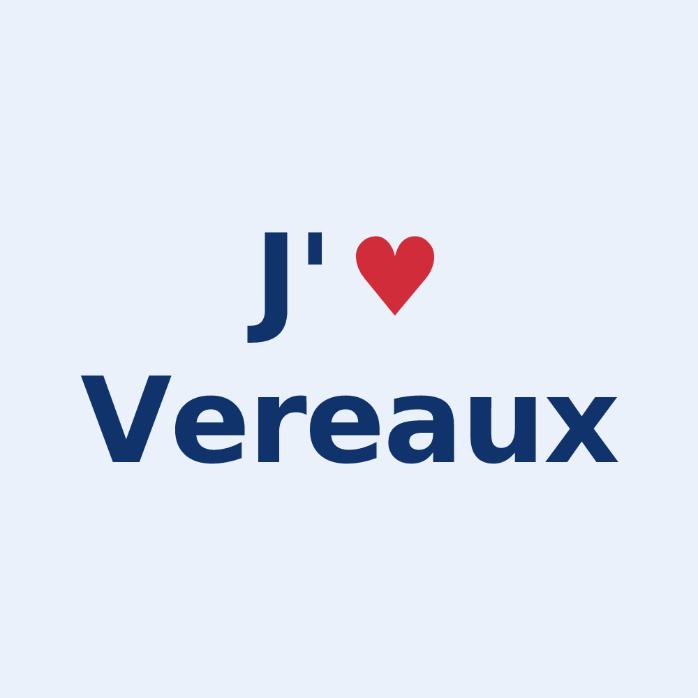 Sticker personnalisé Vereaux — design J'aime Vereaux