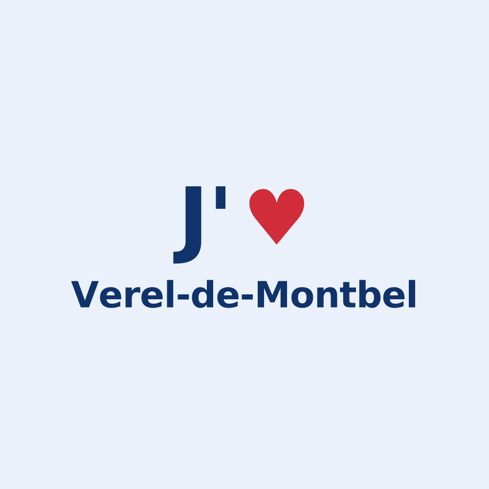 Sticker personnalisé Verel-de-Montbel — design J'aime Verel-de-Montbel