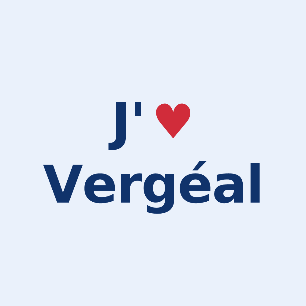 Sticker personnalisé Vergéal — design J'aime Vergéal