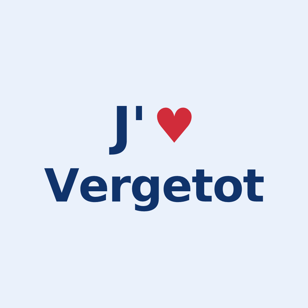 Sticker personnalisé Vergetot — design J'aime Vergetot