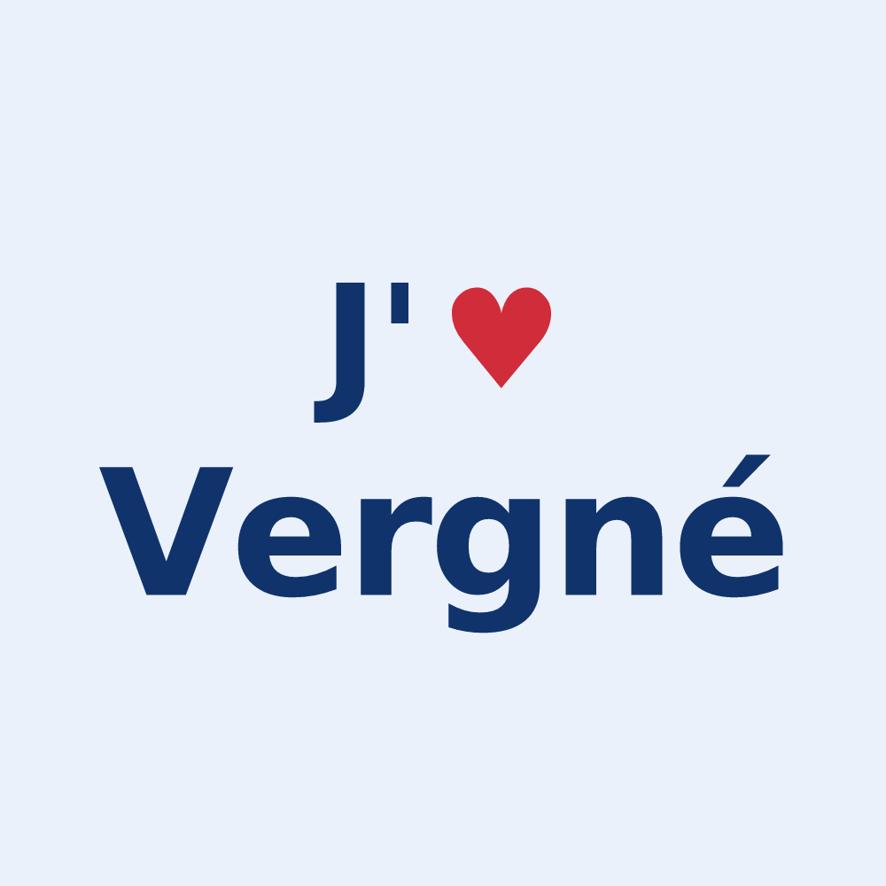 Sticker personnalisé Vergné — design J'aime Vergné