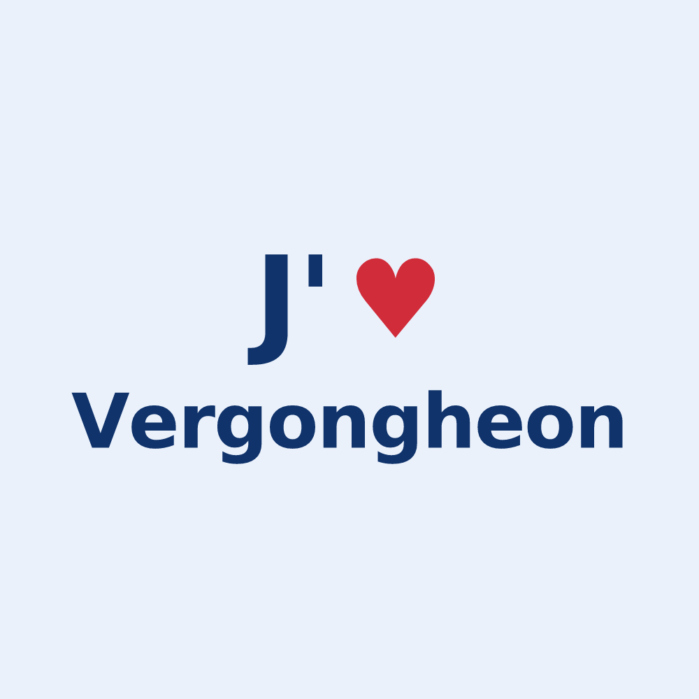 Sticker personnalisé Vergongheon — design J'aime Vergongheon