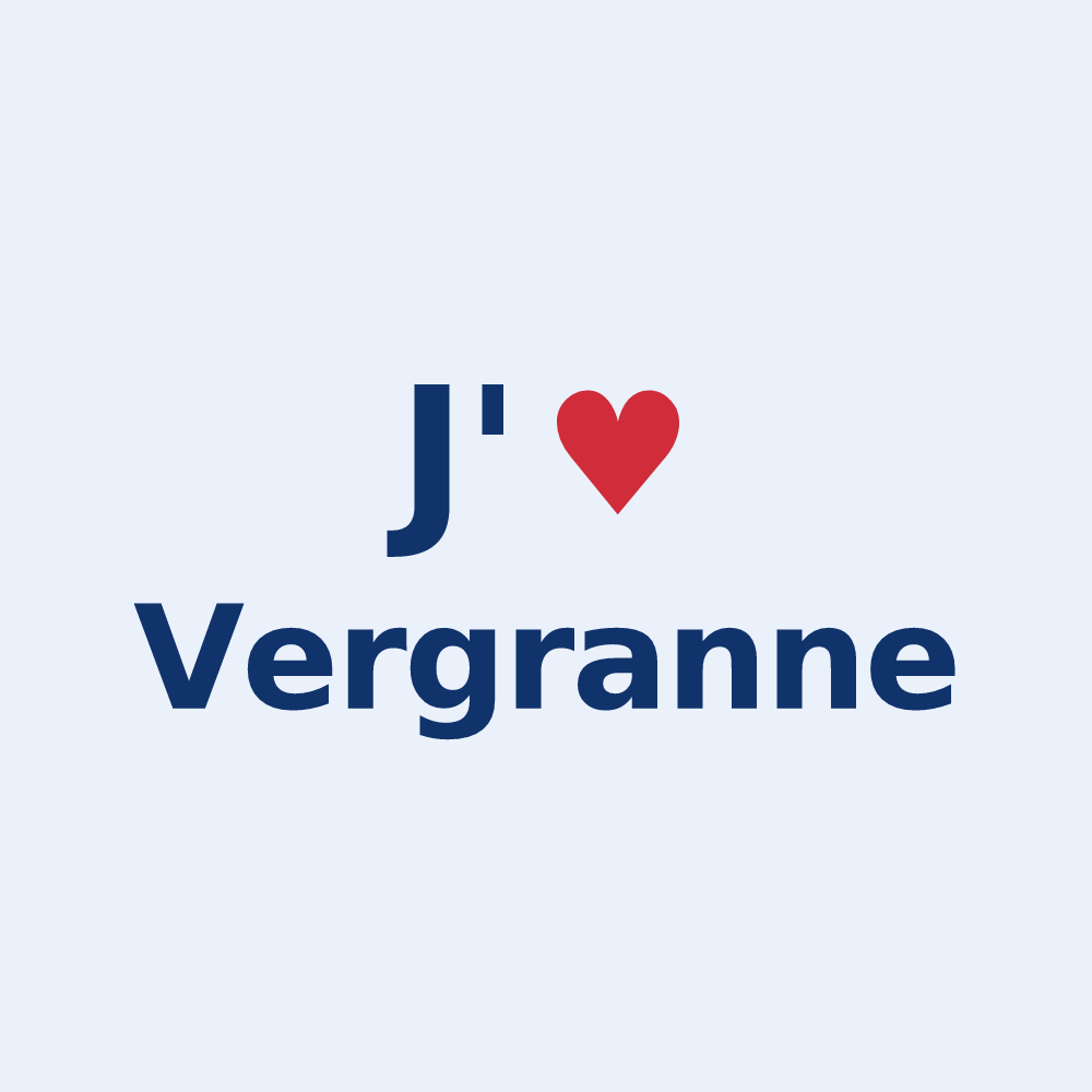 Sticker personnalisé Vergranne — design J'aime Vergranne