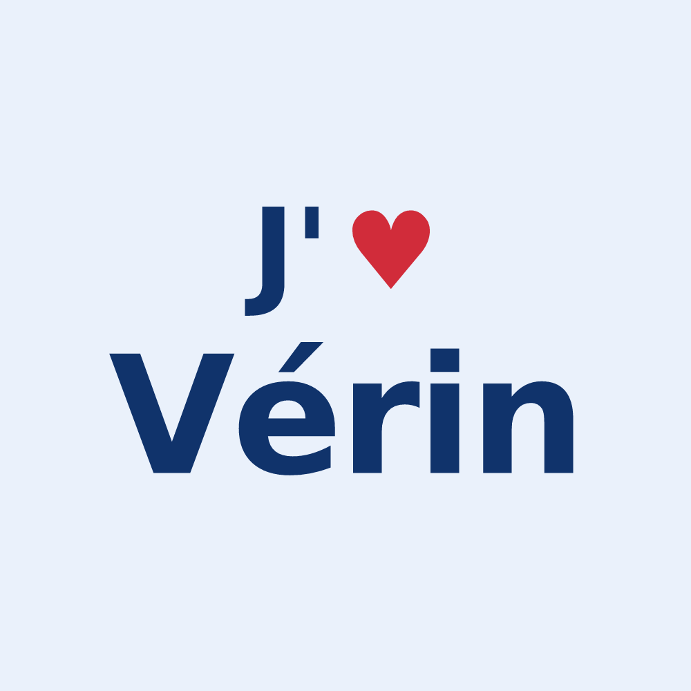Sticker personnalisé Vérin — design J'aime Vérin